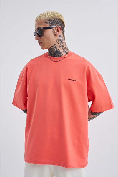 Machinist Men's Basic Cotton Oversized T-Shirt Electric Pink