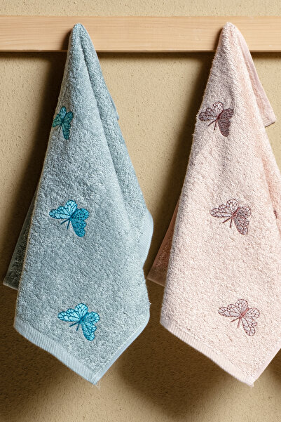 Bersay 6-Piece 30X50, 100% Cotton Bamboo, Embroidered Kitchen & Hand Towel Set – Soft, Absorbent, Stylish and Durable