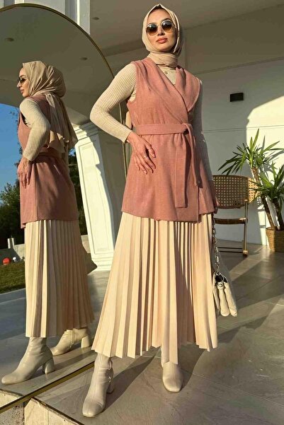 Rabia Şamlı Pink Cashmere Vest