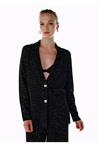 Knitss Leopard Patterned Knitwear Jacket
