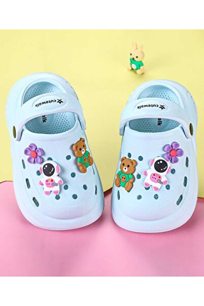Cute Walk by Babyhug قباقيب بشريط خلفي مزينة بنقشة زهور رائد فضاء ودب - أزرق ...