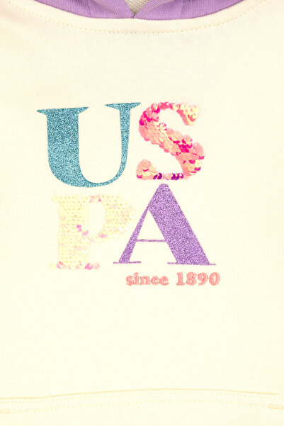 U.S. Polo Assn. Girl's Cream Sweatshirt 50314277-Vr256