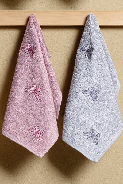 Bersay 6-Piece 30X50, 100% Cotton Bamboo, Embroidered Kitchen & Hand Towel Set – Soft, Absorbent, Stylish and Durable