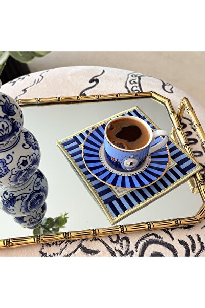 ge living Candy Series Navy Blue and Pink Cocktail Napkins (2 Pieces)