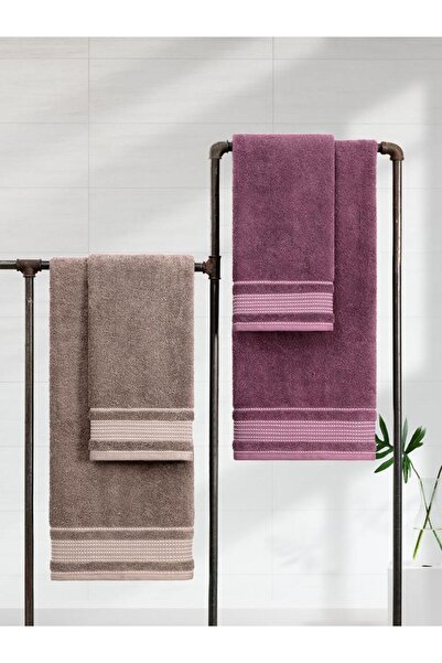 Karna Home Premium 4-Piece Towel Set Spruce 50X90/70X140 cm