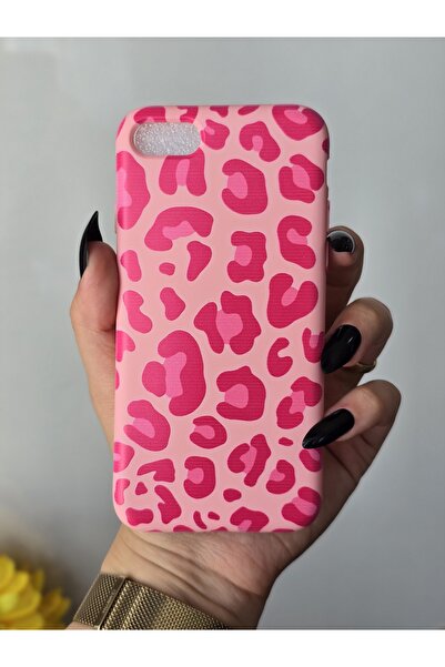 Magic Ring Pink Leopard Pattern Launch Case Compatible with iPhone 7/8/Se