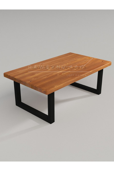 raweyn HOLZ DOĞAL AHŞAP ORTA SEHPA 60x60