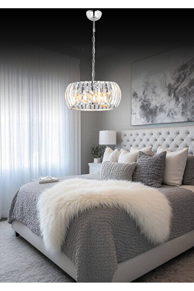 Alvina Aydınlatma Mihra Taşlı Krom Lüx 30 luk yatak odası ara hol çocuk odası...