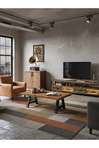 raweyn LAU DOĞAL AHŞAP ORTA SEHPA 70x120