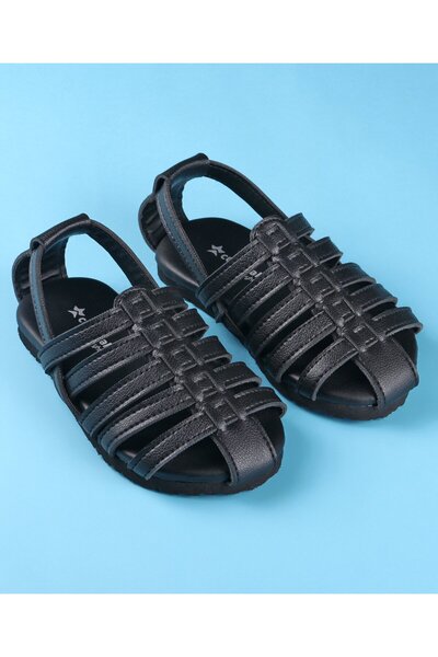 Cute Walk by Babyhug Back Covered Slip on Sandal - Black