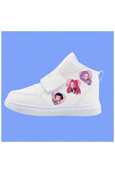 lias desing heart heart huntrex demon hunter με τύπωμα λευκές λεπτές μπότες αστραγάλου