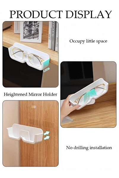 DOMEET 3PCS Glasses Storage Box Sunglasses Organizer Case Wall Hanging Punch-free Decorative Glasses Case