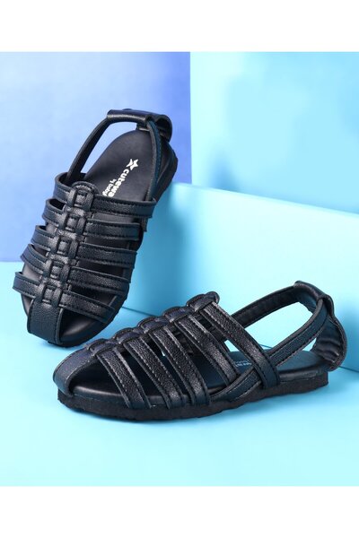 Cute Walk by Babyhug Back Covered Slip on Sandal - Black