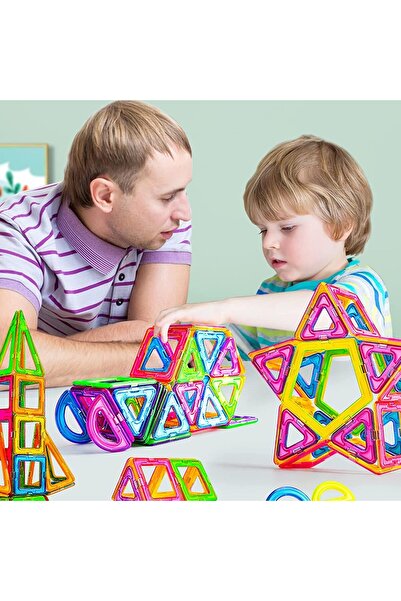 TEGRILO 60-Piece Magnetic Building Blocks (Multicolor, TEG-60 Tiles)