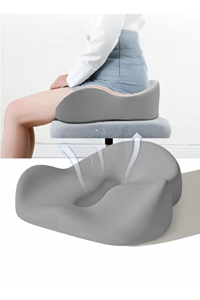 DOMEET Memory Foam Seat Cushion for Long Sitting,Chair Cushion for Sciatica and Lower Back Pain Relief, Com
