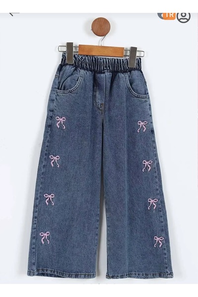 NURTOPU Girls' Suit Top and Bottom Set Transitional Top Bottom Jeans Soft Cotton Fabric Waist Elastic