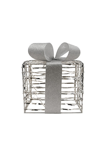 Forever Ledli Dekoratif Hediye Kutusu Yılbaşı Süsü - Silver