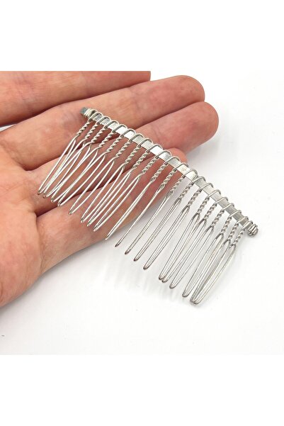 yfhobi 1 Adet- 75 mm 20 Diş Metal Tarak Toka, Nikel Kaplama, 1.Kalite