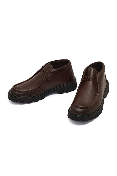 Derimod Men's Brown Lace-Up Leather Casual Boots 25Wfd7009Ft