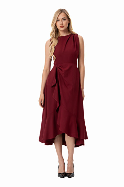 LADYNESS Yandan Volanlı Elbise