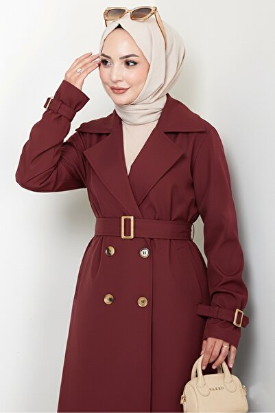 Bestenur Αδιάβροχη καμπαρντίνα πλήρους μήκους 1596 - Βουργουνδία