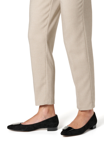 Geox Women's Black D Gıselda15 Patent Leather Classic Ballet Flats D56Yua021Hhc9999