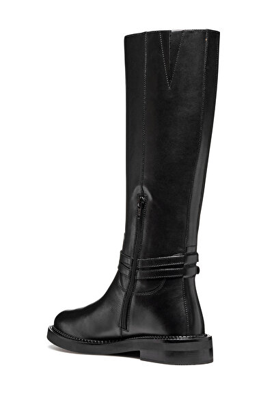 Geox Women's Black D Series a - Smo.Lea Zippered Leather Boots D56Wya00043C9999