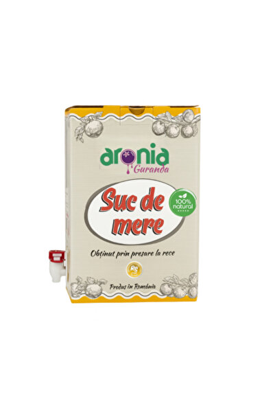 Aronia Guranda Pack 3× Apple Juice – 100% , No Sugar or Additives – 3L Bag-in-Box