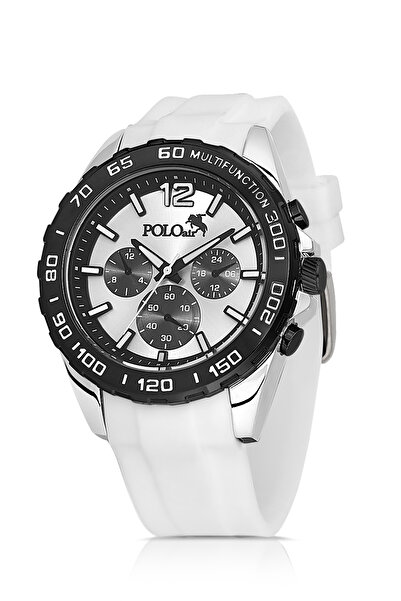 Polo Air Silicone Men's Wristwatch White Silver Black Color Pl-7050E5X
