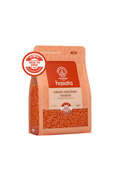 Hasata عدس أحمر من ماردين 1 كجم كيس بسحاب