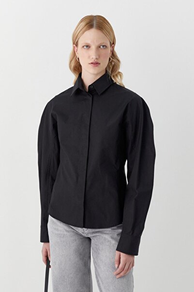 MARKALİSTE Sleeveless Poplin Shirt Black