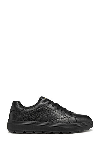Geox Men's Black U Spherıca Ecub-1.1 B Abx Lace-Up Leather Sneaker U56Luc00046C9999