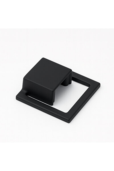 Badem10 Marko Black Metal Flush Style Furniture Handle 32 mm Modern Decorative Cabinet and Drawer Handle Durable