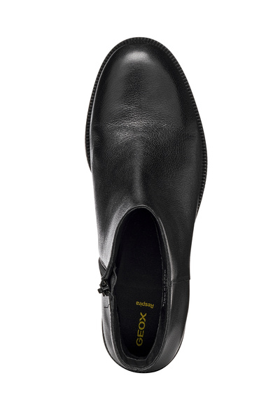 Geox Women's Black D Camexıa Zippered Leather Classic Boots D565Ed00081C9999