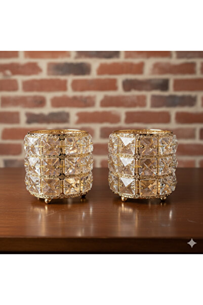 sfs elektrik MUMLUK ŞAMDANLIK SALON ŞIK MASA ÜSTÜ 2 ADET