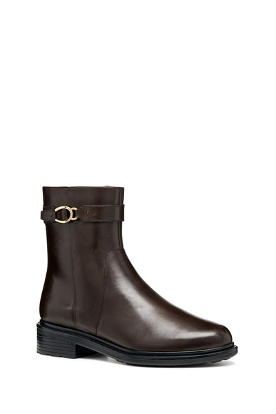 Geox Women's Brown D Walk Pleasure a - Shı.Lea Zippered Leather Boots D56Tga000Aac6024