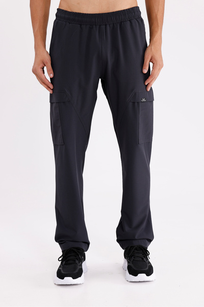 Rowinger Lastik Belli Rahat Kalıp Kapaklı Kargo Cepli Düz Paça Spor Eşofman Altı