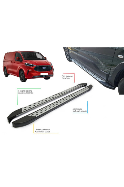 TUNAX OTO FORD TRANSİT *UZUN ŞASE* NOKTALI YAN BASAMAK 2021 2022 2023 2024 2025 2026
