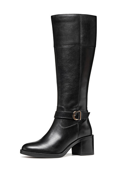 Geox Women's Black D Series 60 B - Smo.Lea Zippered Heeled Leather Boots D56Xxb00043C9999
