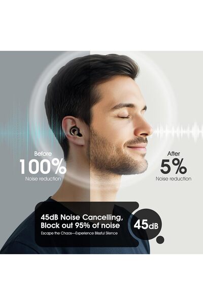 genernic Ear Plugs for Sleeping Noise Cancelling, 45dB Soft Reusable Silicone Ear Plugs (Black)