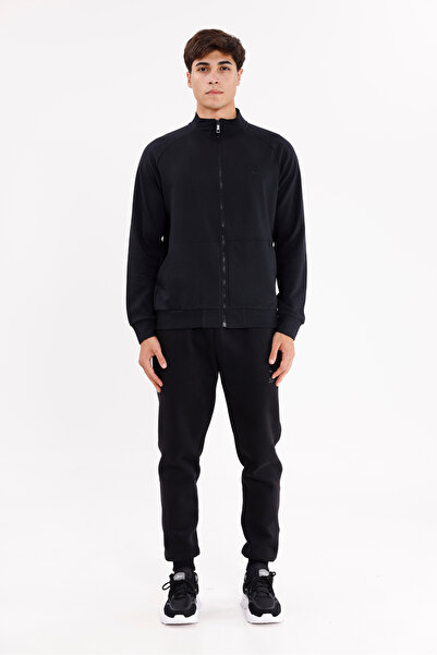 Rowinger Striped Surface Effect Relaxed Fit Half Button Transitional Polo Nec...
