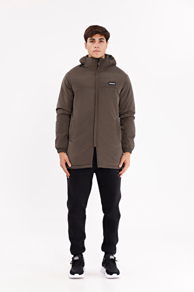 Rowinger Long Coat with Removable Hood, Memory Surface, Wind Protection, Zipp...