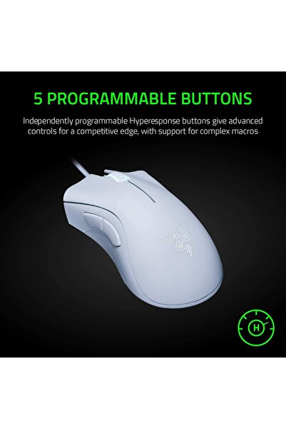 RAZER DeathAdder Essential Gaming Mouse - Mercury White