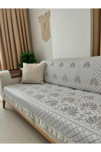 miar home perde tekstil 100% Cotton Sofa Cover – Protective Cover That Covers...