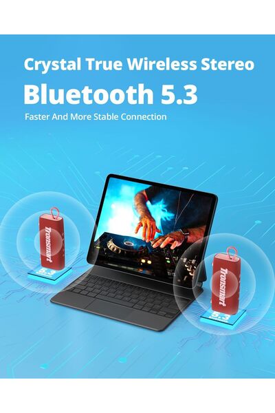 Tronsmart Trip Portable Bluetooth Speaker (Bluetooth 5.3, IPX7, 20H) - Red