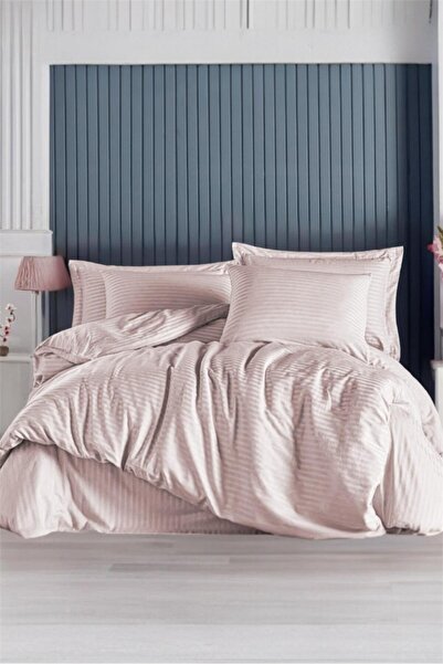 Bayev Berry Powder Single Cotton Satin Duvet Cover Set 160 X 220