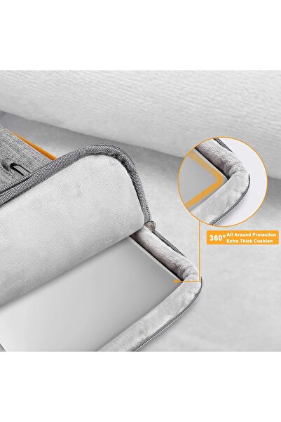 Mosiso 360 Protective Laptop Shoulder Bag, 15 inch Messenger Bag (Gray)