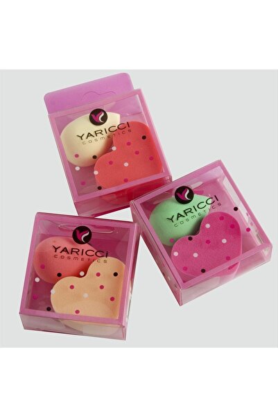 Genel Markalar MTXDPN 2 Adet Kalp Makyaj (135603) Süngeri Minik-Renkli