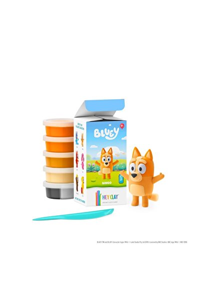 Hey Clay Set modelare Figurina Bluey Bingo, cu accesoriu, Multicolor