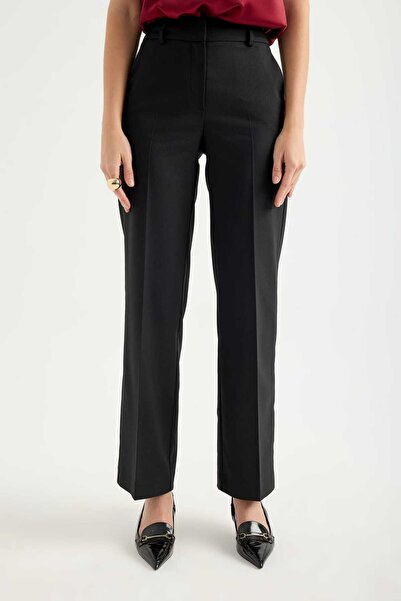 Masha Kate Straight Cut Fabric Trousers
